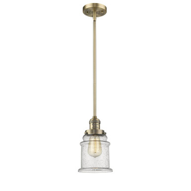 Canton 1 Light Stem Hung Mini Pendant 10 and 6.5 Inch Wide by Innovations - 201S-G18