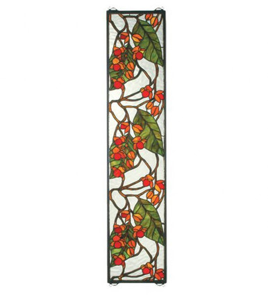 Bittersweet 9 X 42 Inch Stained Glass Window by Meyda Tiffany - 35971