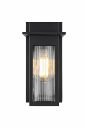Fletcher 1 Light Outdoor Wall Sconce 11 Inch Tall X 5 Inch Wide by Elegant - OD364W11BK