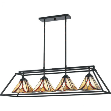 Asheville 4 Light Oversized Linear Pendant by Quoizel - TFAS442VA