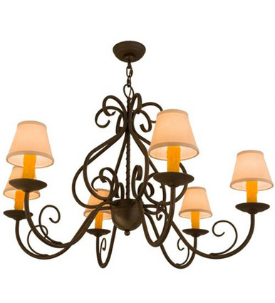 Jenna 6 Light Chandelier 29 Inches Tall and 37 Inches Wide by Meyda Tiffany - 160717