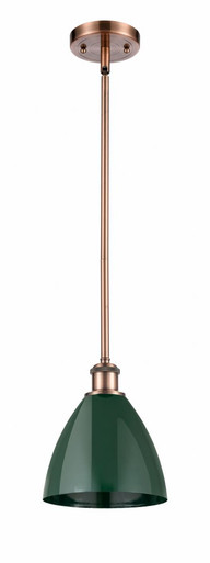 Plymouth 1 Light Pendant 9.5 Inch Tall and 7.5 Inch Wide by Innovations - 516-1S-AC-MBD-75-GR