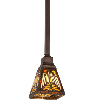 Nuevo Mission 1 Light Square Mini Pendant 56 x 7 Inches by Meyda Tiffany - 177366