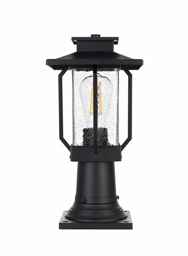 Salem 1 Light Outdoor Post Mount 15 Inch Tall and 7 Inch Wide by Elegant - OD304P15BK