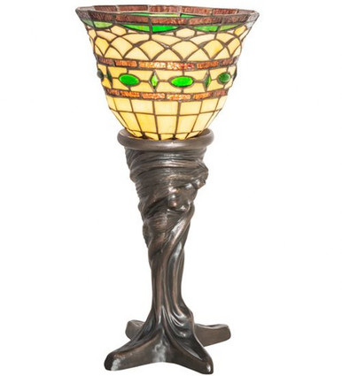 Tiffany Roman 1 Light Mini Table Lamp 18 x 7.5 Inches by Meyda Tiffany - 244883