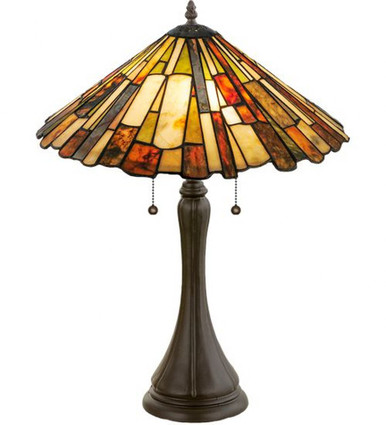 Delta 2 Light Jadestone Table Lamp by Meyda Tiffany - 52158