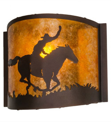 Cowboy One Light Wall Sconce 9.5 x 12 Inches by Meyda Tiffany - 163132