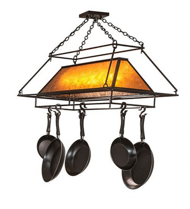 Mission Prime 6 Light Pot Rack 24 x 21 Inches by Meyda Tiffany - 250947
