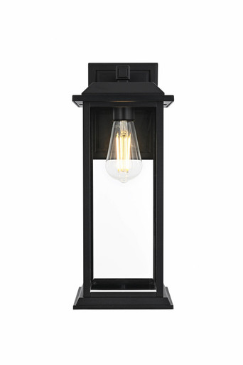 Araceli 1 Light Outdoor Wall Mount 17 Inch Tall X 6.5 Inch Wide by Elegant - OD611W17BK
