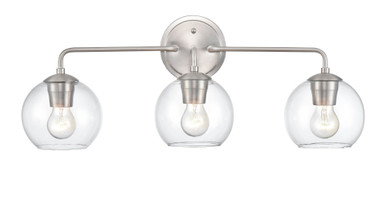 Solmer 3 Light Bath Vanity 10 Inch Tall and 25.5 Inch Wide by Millennium - 9753-BN