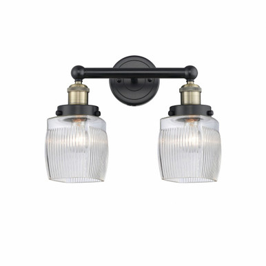 Colton 2 Light Industrial Vanity Light by Innovations - 616-2W-COL