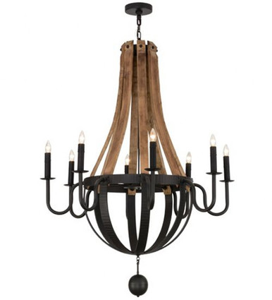 Barrel Stave Madera 8 Light Chandelier 63 x 43 Inches Wide by Meyda Tiffany - 152768