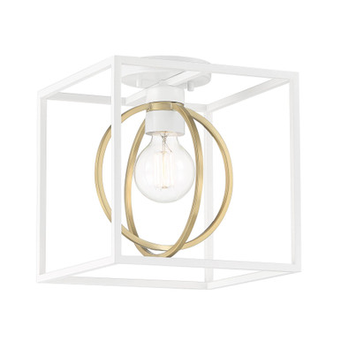 Kew Gardens 1 Light Semi Flush Mount by Designers Fountain D260M-SF-MW - D260M-SF-MW