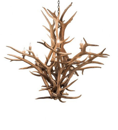 Antlers Elk 8 Light Chandelier 52 x 59 Inches Wide by Meyda Tiffany - 200435