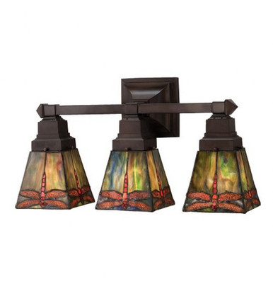 Prairie Dragonfly 3 Light Vanity Light by Meyda Tiffany - 48036