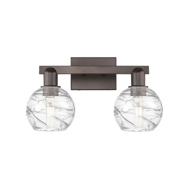 Athens Deco Swirl 2 Light Bath Vanity 9.88 X 16.88 Inch Wide by Innovations - 716-2W-G1213-6