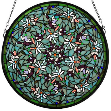 22 Inch Dragonfly Stained Glass Window 98956 by Meyda Tiffany - 98956