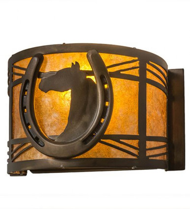 Horseshoe 1 Light Wall Sconce 5.5 x 8 Inches by Meyda Tiffany - 176944