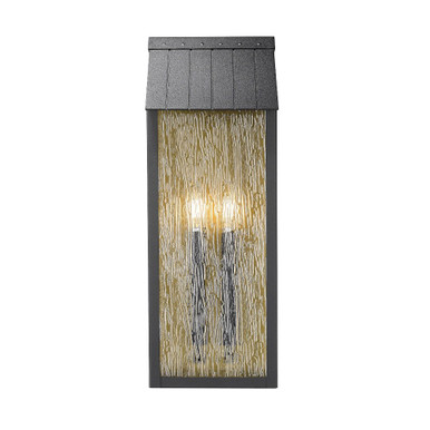 Point 2 Light Outdoor Wall Mount 21.5 Inch Tall and 8 Inch Wide by Artcraft - AC8058BK