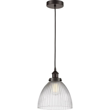 Seneca Falls 100W 1 LED Cord Hung Mini Pendant 11X9.5 Inch by Innovations - 616-1PH-G222-LED
