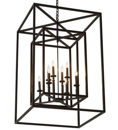 Kitzi Box 8 Light Square Pendant 47.5 x 39.5 Inches by Meyda Tiffany - 178759