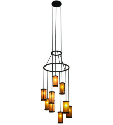 Cartier 9 Light Cascading Chandelier 150 x 35 Inches Wide by Meyda Tiffany - 148671