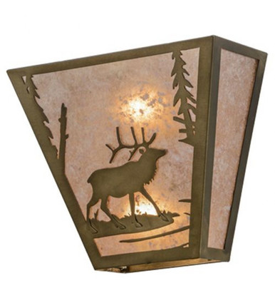 Elk Creek 2 Light Wall Sconce 11.5 x 13 Inches by Meyda Tiffany 154317 - 154317