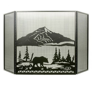 Bear Creek 69 Inch Fireplace Screen by Meyda Tiffany - 31616