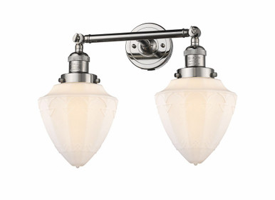 Bullet 2 Light Adjustable Bath Vanity 15 and 17.63 Inch Wide by Innovations - 208-PN-G661-7