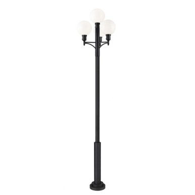 Laurent 4 Light Outdoor Post Mount 133.75 x 34.5 Inches by Z-Lite - 597PHB-4-5010P-BK