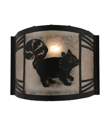 Raccoon on the Loose Right 1 Light Wall Sconce 9.5 x 11.75 Inch by Meyda - 247235