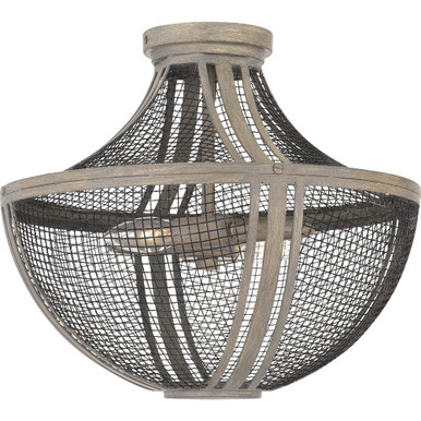 Hallie 2 Light 15.25 Inch Wide Semi Flush Mount by Quoizel - HLE1715DGW