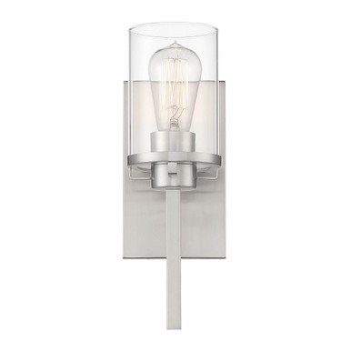 Jedrek 1 Light Wall Sconce by Designers Fountain - 93301-BN