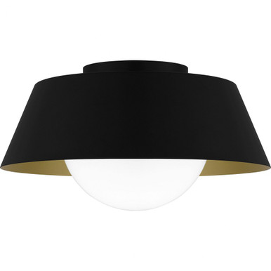 1 Light 16 Inch Wide Flush Mount by Quoizel - QFL6182MBK