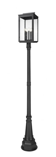 Hartwell 5 Light Outdoor Post Mount 108.75 Inch X 14.25 Inch Wide by Z Lite - 5019PHXLR-564P-BK