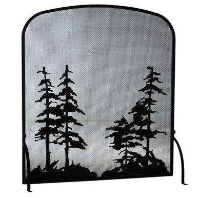 Tall Pines 44.25 Inch Arched Fireplace Screen by Meyda Tiffany - 114128