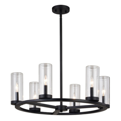 Grantley 6 Light Chandelier 17.25 Inch Tall and 26 Inch Wide by Vaxcel - H0290