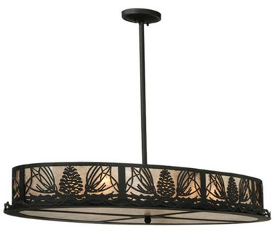 Mountain Pine 8 Light Inverted Pendant 31 x 24 Inches by Meyda Tiffany - 125040