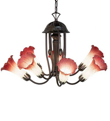 Pond Lily 7 Light Chandelier 18 x 24 Inch by Meyda Tiffany 251577 - 251577