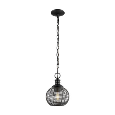 Calypso 1 Light Pendant 10.38 Inch Tall and 7.63 Inch Wide by Golden - 6802-M1L BLK