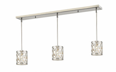 Almet 3 Light Mini Island Chandelier by Z-Lite - 430MP-3BN
