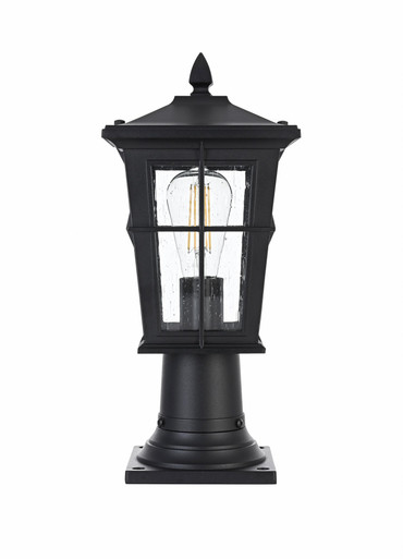 Bodine 1 Light Outdoor Post Mount 16 Inch Tall and 7 Inch Wide by Elegant - OD337P16BK