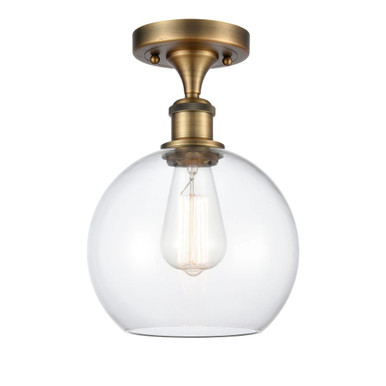 Athens 100W 1 LED Semi Flush Mount 11.25 Inch X 8 Inch Wide by Innovations - 516-1C-G12-8-LED