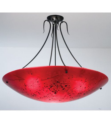 Metro Fusion Luce Rossa 3 Light Semi Flush Mount 25 x 30 Inch by Meyda - 24163