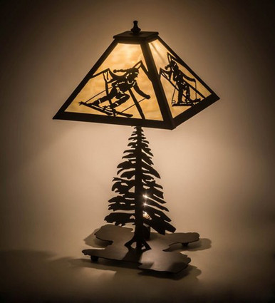 Alpine 1 Light Lighted Base Table Lamp 21.5 x 16 Inch by Meyda Tiffany - 181467