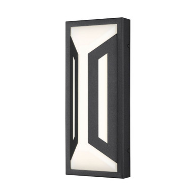 Banff 8W 2 LED Outdoor Wall Mount 12 Inch Tall and 5 Inch Wide by Z Lite - 5028S-BK-LED