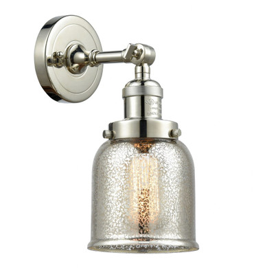 Bell 1 Light Adjustable Wall Sconce 10 Inch and 5 Inch Wide by Innovations - 203-PN-G58