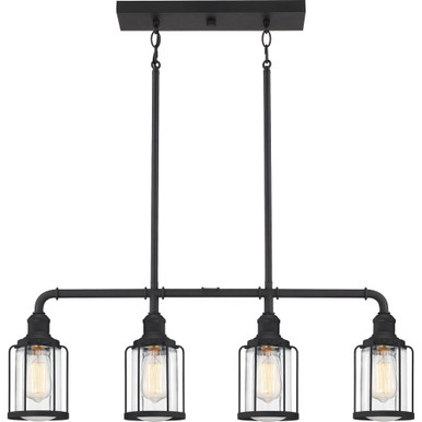 Ludlow 4 Light Large Linear Chandelier by Quoizel - LUD434EK