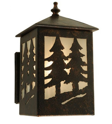 Twin Spruce Trees 1 Light Wall Sconce 10 x 5.75 Inches by Meyda Tiffany - 117841
