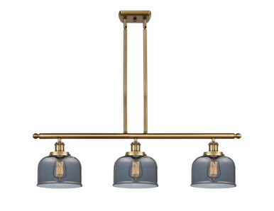 Bell 3 Light Stem hung Island 11 Inch Tall and 36 Inch Wide by Innovations - 916-3I-BB-G73